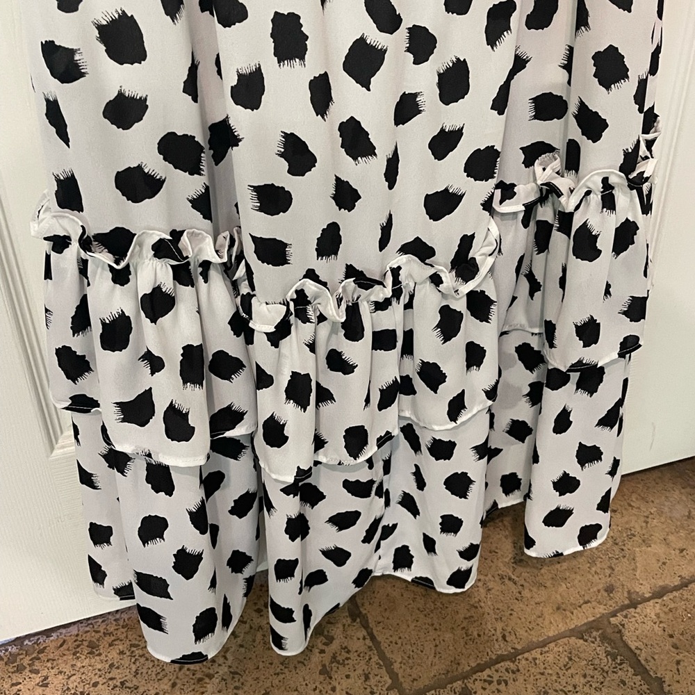 Lane Bryant Black and White Ruffle Dress - Picture 10 of 12